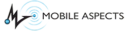 Mobile Aspects logo with wireless signal graphic representing mobile technology services