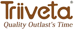 Triiveta logo with the tagline Quality Outlasts Time in brown typography
